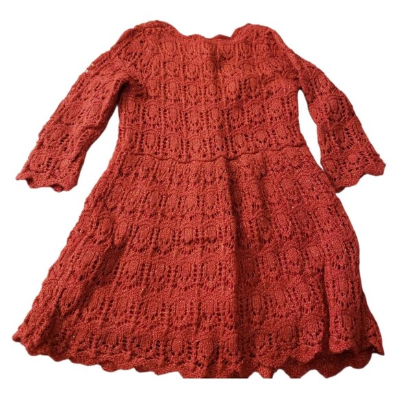 CT2122 Cat & Jack Red Holiday Girls Sweater Dress 2T - Picture 5 of 9
